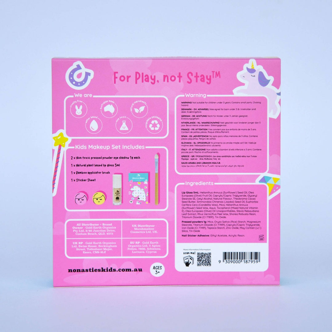 Unicorn Magic Natural No Nasties Kids Makeup Gift Set - The Glamorous Grub