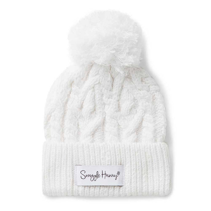 White Organic Baby Knit Beanie - The Glamorous Grub