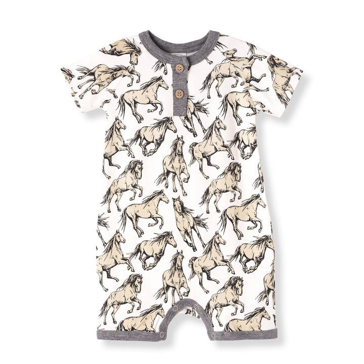 Wild Horses Bamboo Short Romper - The Glamorous Grub