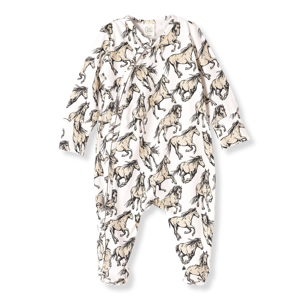 Wild Horses Bamboo Zipper Romper - The Glamorous Grub
