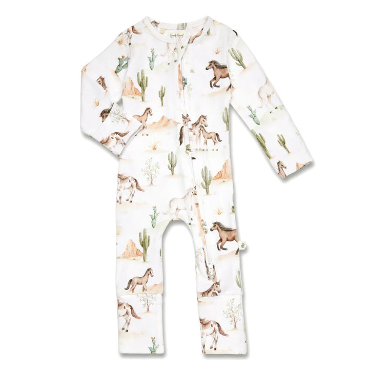 Wild Horses Organic Snuggle Suit