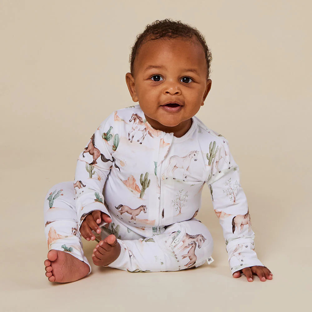 Wild Horses Organic Snuggle Suit