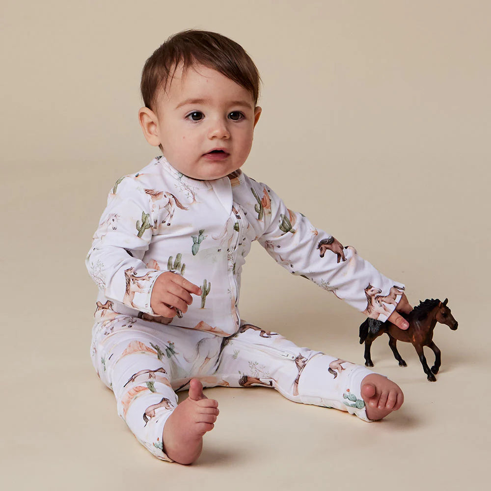 Wild Horses Organic Snuggle Suit