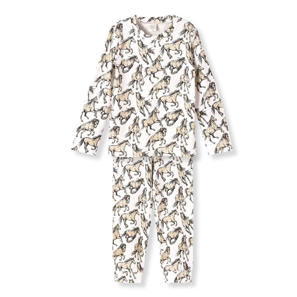 Wild Horses Kids Bamboo Pajama Set - The Glamorous Grub