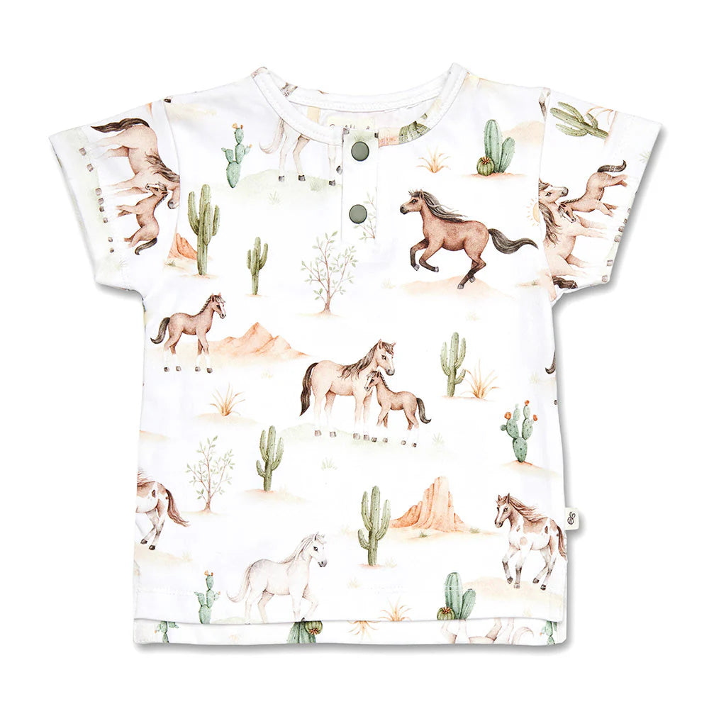 Wild Horses Organic Short Sleeve Top