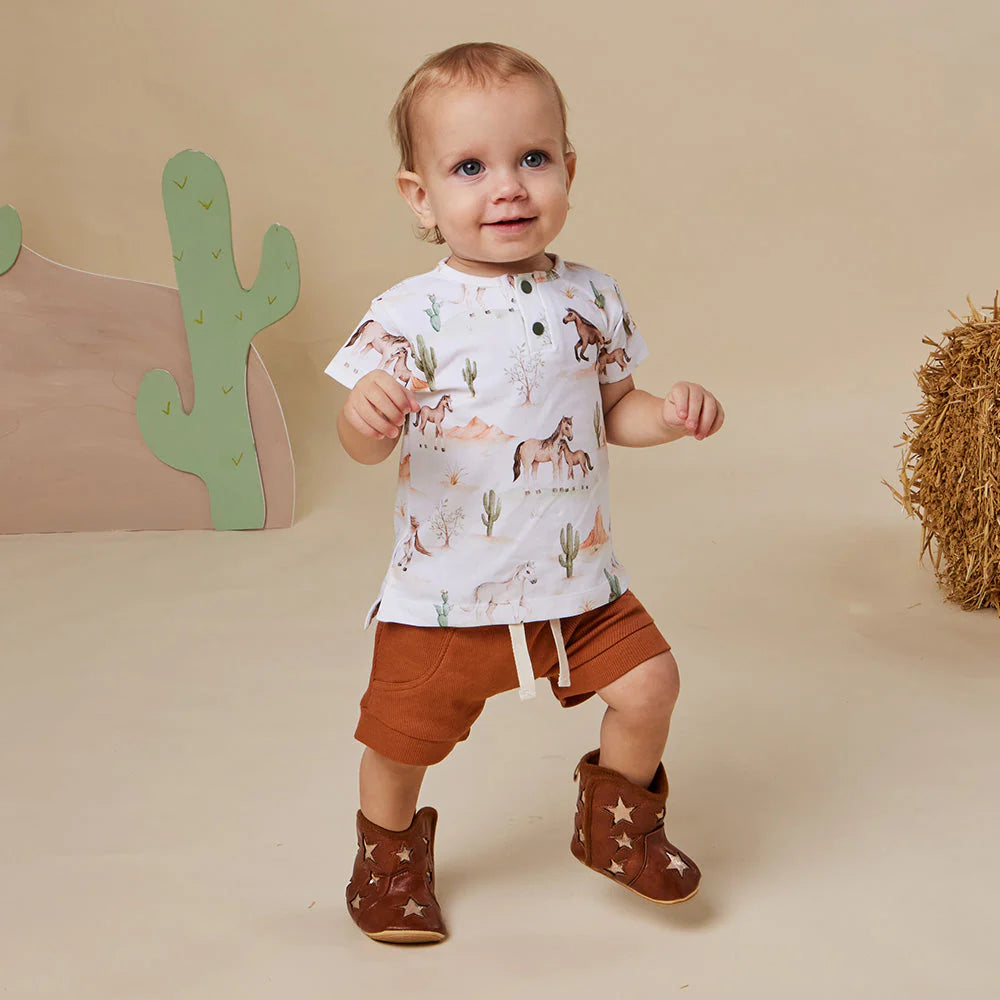 Wild Horses Organic Short Sleeve Top