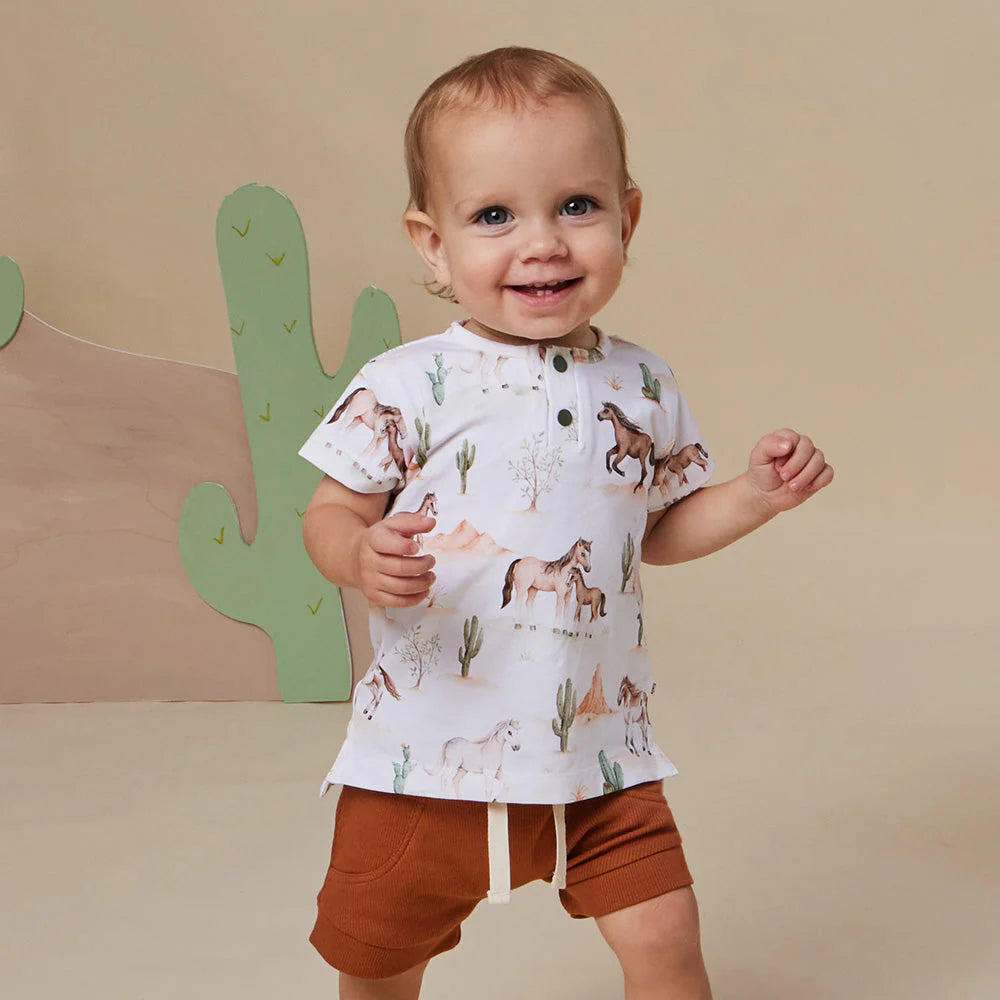 Wild Horses Organic Short Sleeve Top