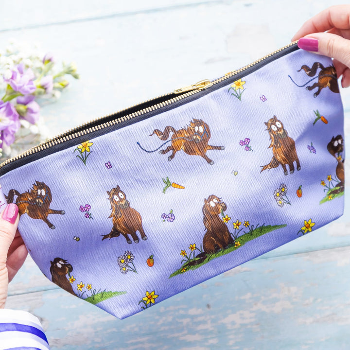 Emily Cole ‘Lilac Shetland Pony’ Wash Bag / Make Up Bag / Pencil Case