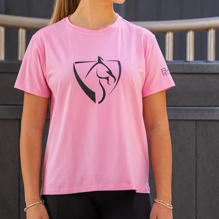 Youth BARE Black Logo T-Shirt - Pink - The Glamorous Grub