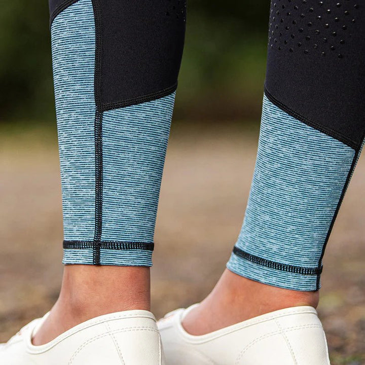 Youth Performance Riding Tights - Neon Blue - The Glamorous Grub
