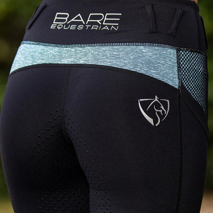 Youth Performance Riding Tights - Neon Blue - The Glamorous Grub