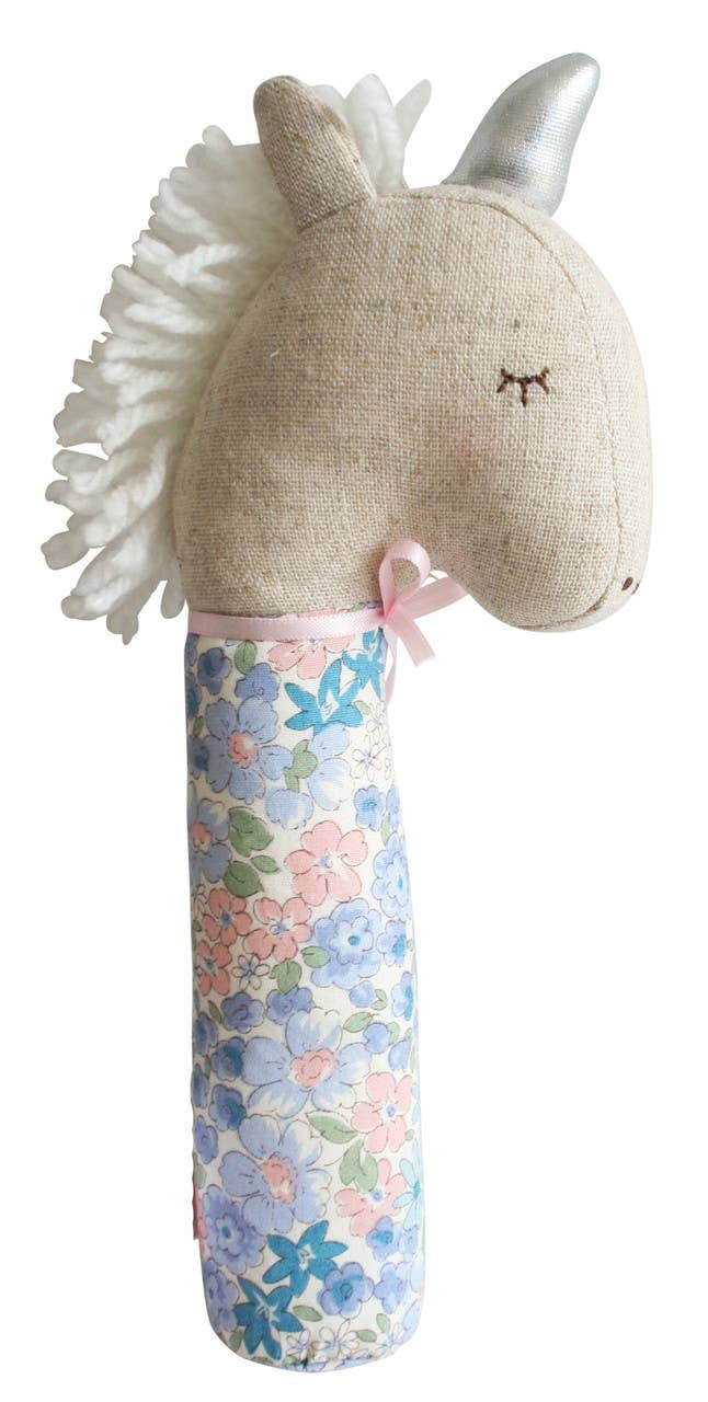 Yvette Unicorn Squeaker Liberty Blue - The Glamorous Grub